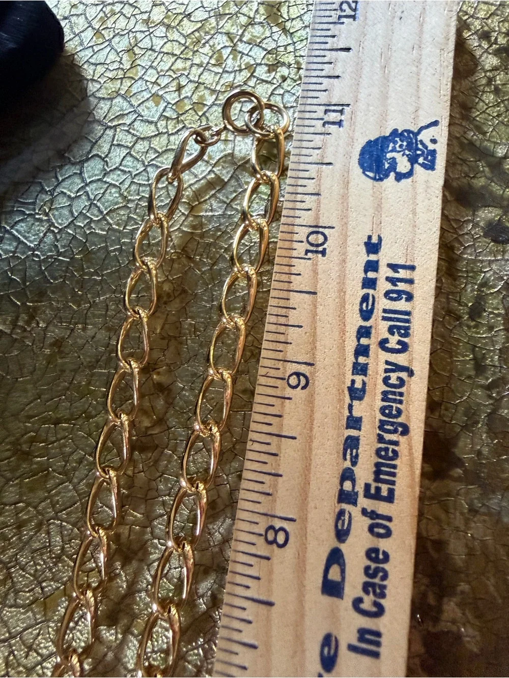Vintage Trifari Gold Tone Necklace & Earrings with Black Enamel Swirl